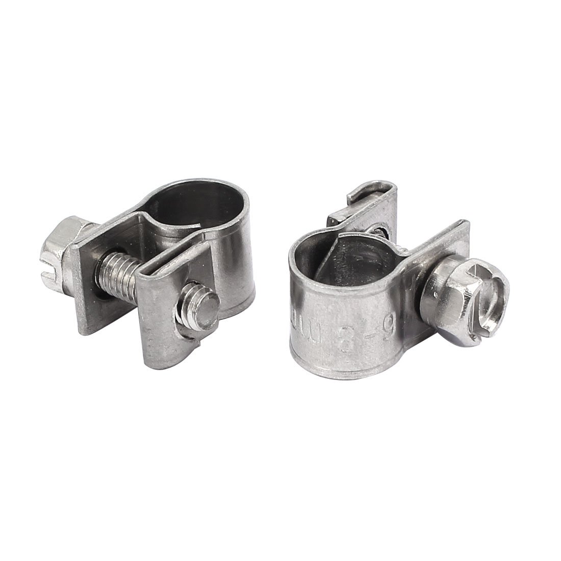 Aexit 6mm-8mm 304 Clamps Stainless Steel Screw Mounted Adjustable Pipe Hose Strap Clamps Clamps 4pcs