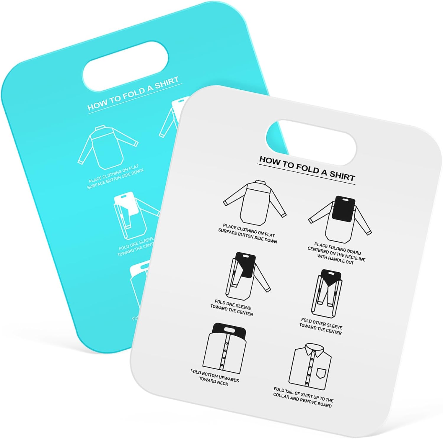 ULTECHNOVO 2pcs Shirt Folding Board for Adults Clothes Folder Laundry Organizer with Wrinkle Reducing Design Easy to Use Folding Tool for T Shirts Hoodies Home and Apartment Use