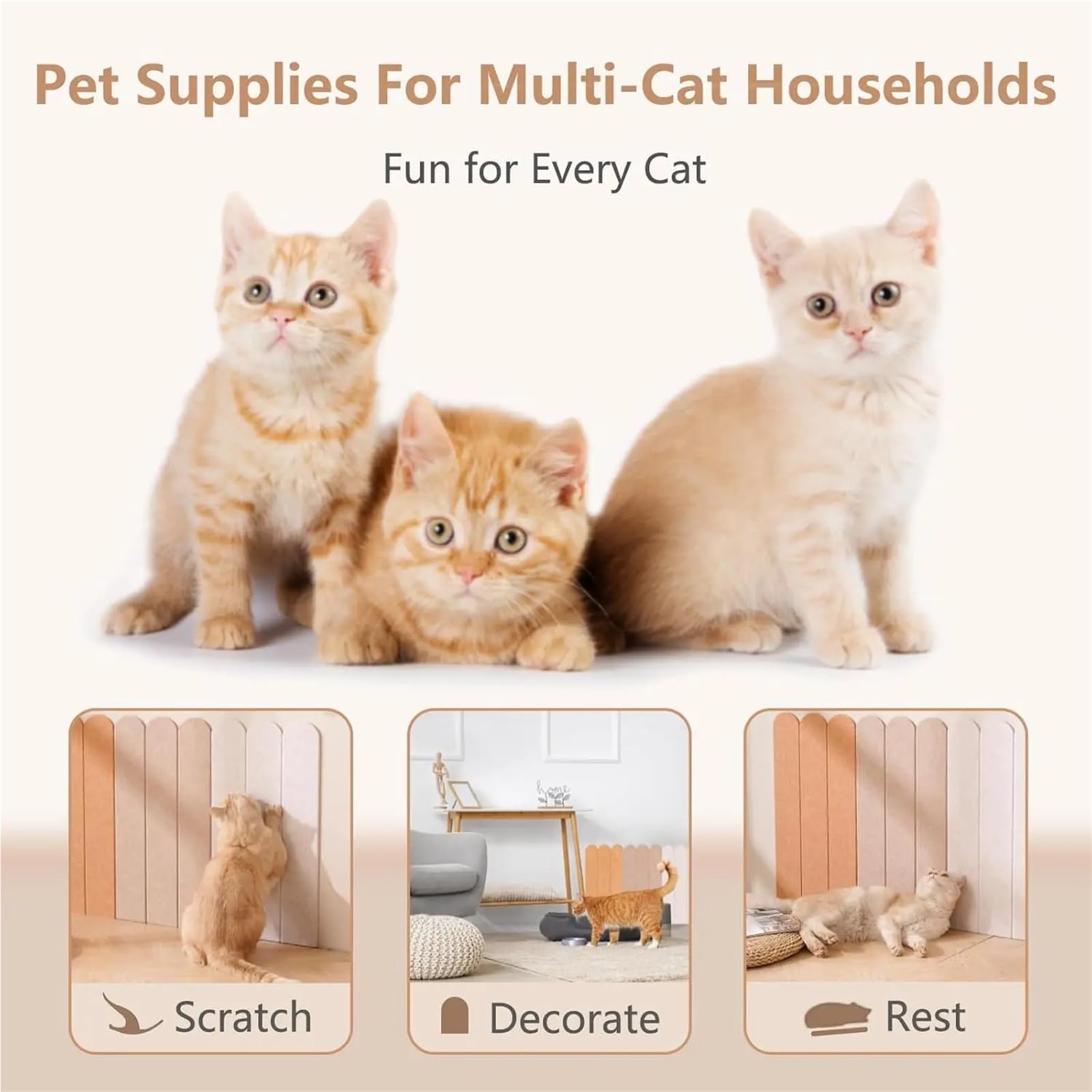 Protector Sofa Gatos Arañazo Rascador for Pared de sofá, Estera for Gatos, Poste for rascar DIY, protección Muebles, Tablero Autoadhesivo for, Juguete(3pcs A)