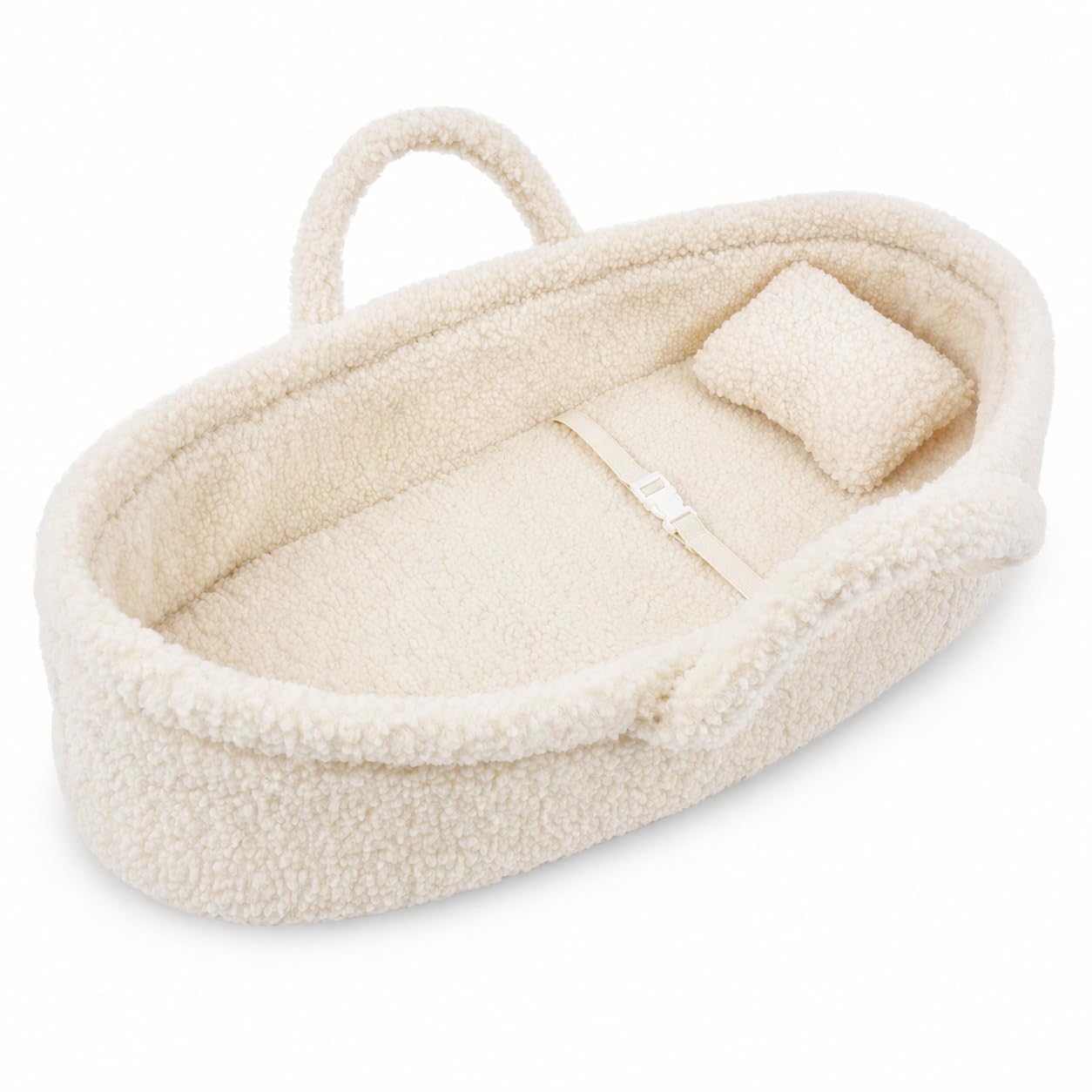 Lit de Rêve Doux pour Poupée - Porte-Poupée Portable - Convient aux Poupées American Girl ou Oursons jusqu'à 46 cm - Blanc