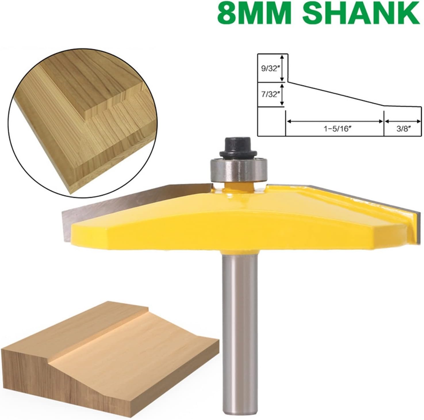Surface Milling Cutter 8mm Shank Classic European Style Door Front Edging Router Bit Trim Wood Milling Cutter Cabinet Door, Door Panel Molding