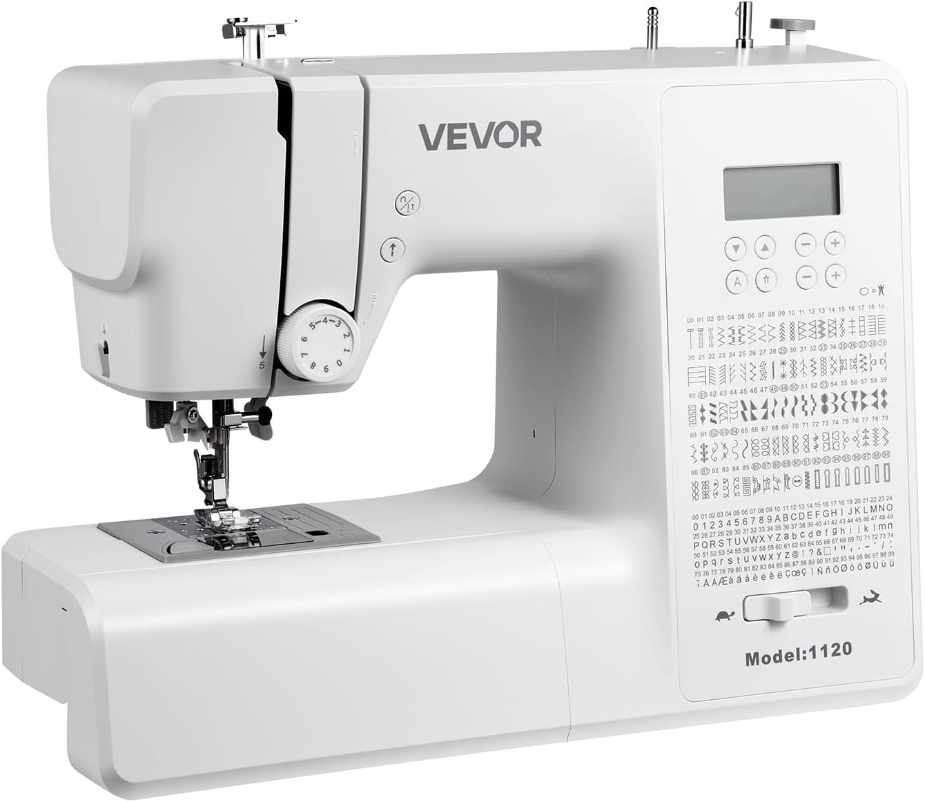 Front view of the VEVOR Computerized Sewing Machine Model 1120