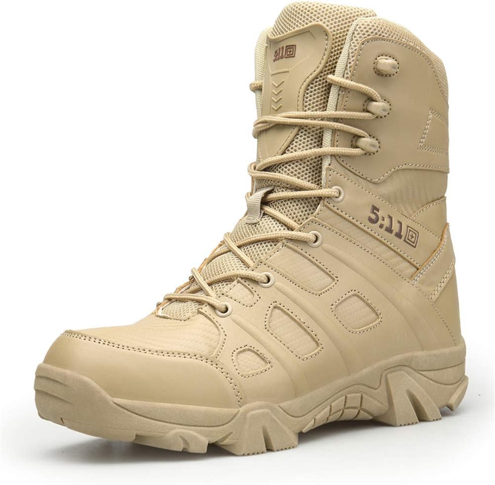 ailishabroyMen's outdoor military boots spring and summer hiking shoes commando desert tactical waterproof wear-resistant snow boots
