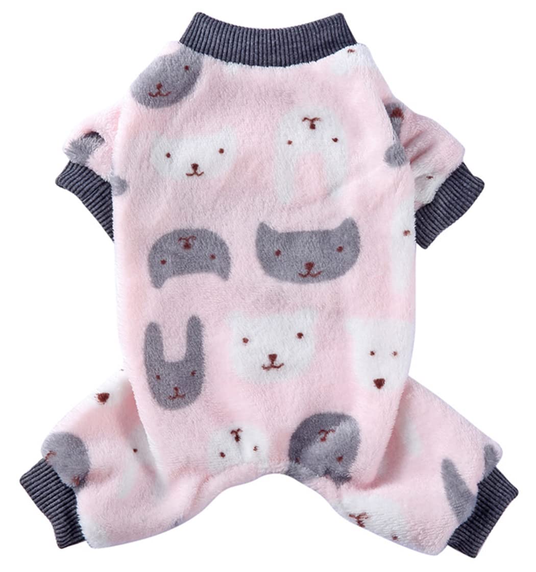 XIAOYU Cute Cat Pattern Dog Pajamas Pet Clothes Doggie Halloween Christmas Costumes Puppy Cat Jumpsuits, XL