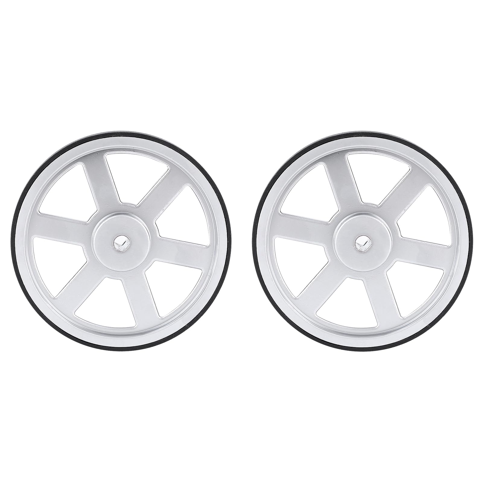 2PCS Metal Robot Wheel, Replacement, Neoprene Tire Tread, Great Traction for Industrial Robot Parts