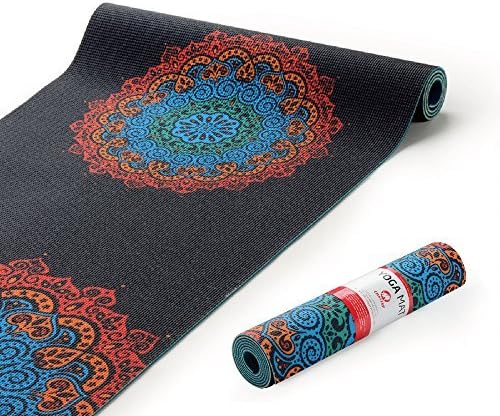 Yoga Mat Exercise & Fitness Mat ¼ Inch, Non-Tear Extra Thick Pilates Mat with Carrying Bag