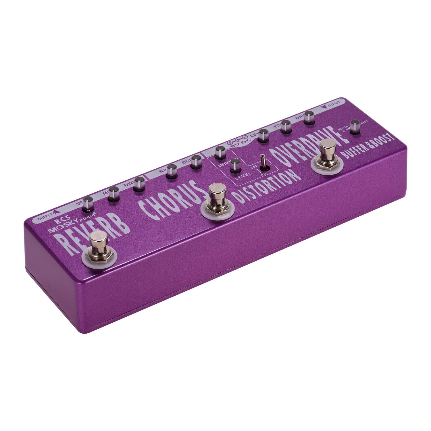 ギターマルチエフェクター 5in1 ディレイ ブースター オーバードライブ