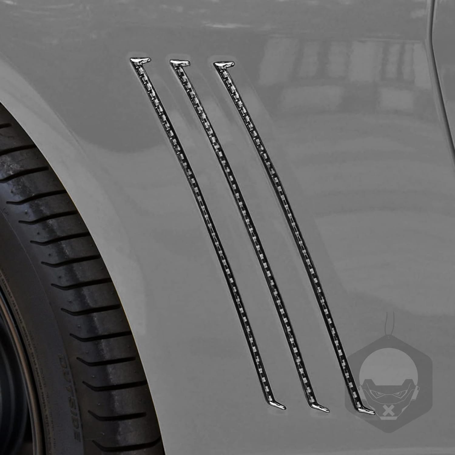 Real Soft Black Carbon Fiber Car Rear Body Fender Panel Anti-Scratch Strip Decoration Trim Sticker Compatible with Chevrolet Camaro 2010 2011 2012 2013 2014 2015 Auto Exterior Accessories
