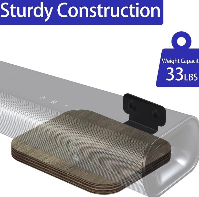 Coyktonty Universal Long Strip Speaker Small Stand Speaker Wooden Stand Speaker Bracket,Adjustable Size, with a Telescopic Range of 13-17cm