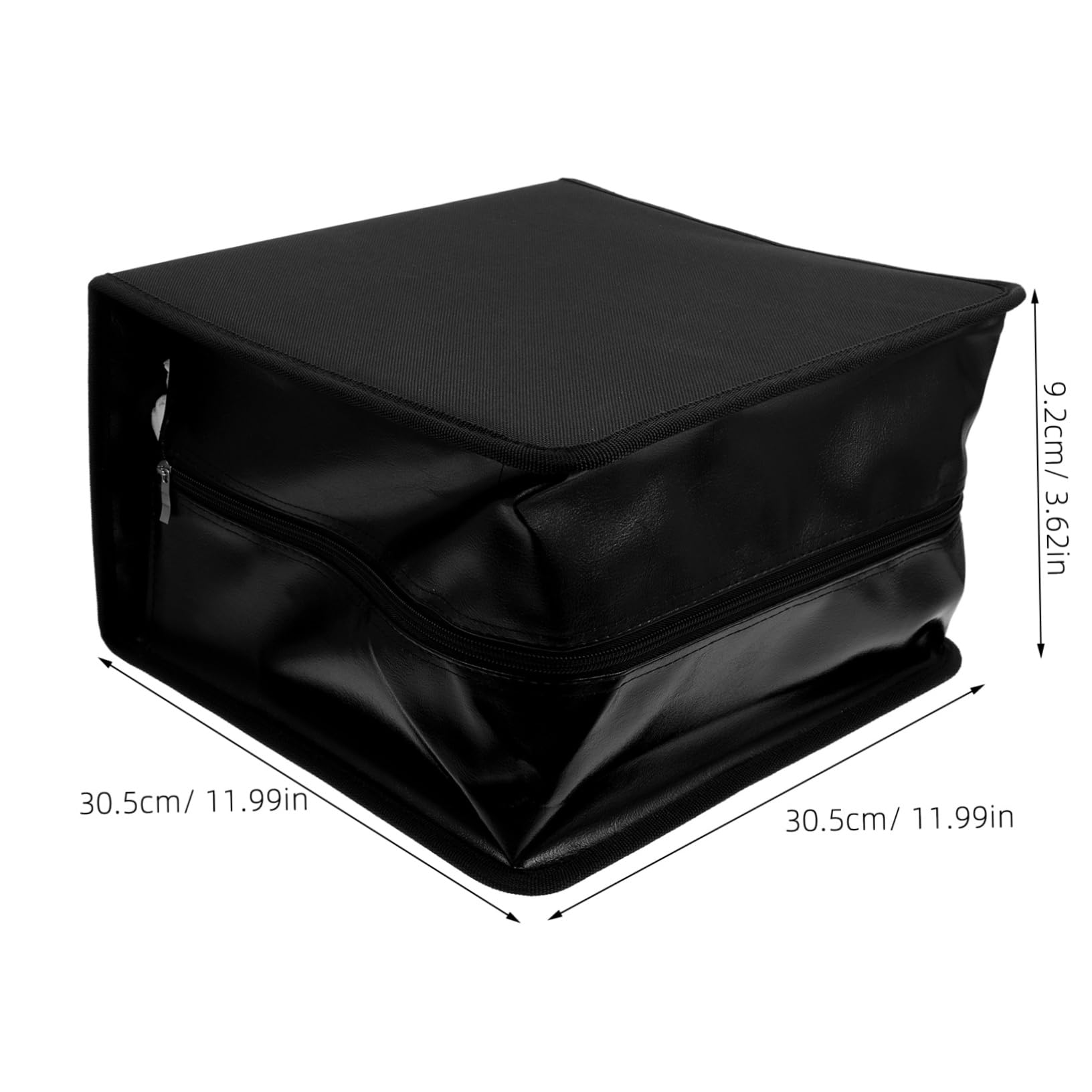 Portaoggetti Per Dvd in Pelle Pu Capacità Dischi Organizer Porta Cd Con Maniglia Raccoglitore Per Cd Dvd Album Di Archiviazione Nero