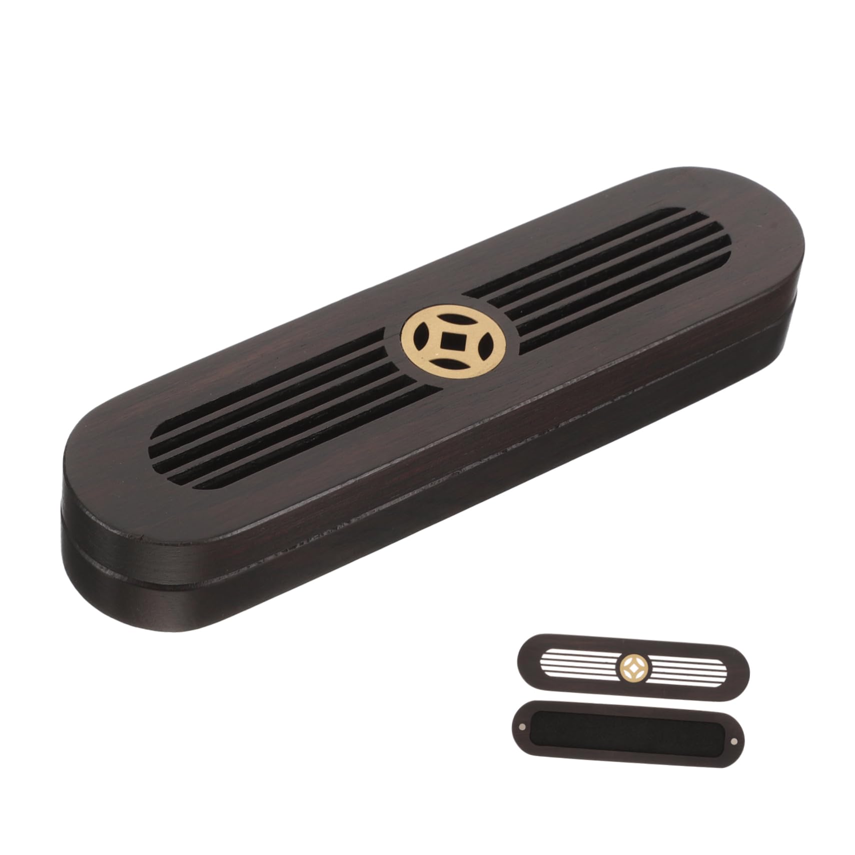 BESTOYARD 5stücke Holz Räucherstäbchen Halter Tragbare Aroma-Brenner Box Aus Schwarzem Ebenholz Für Meditation Yoga Und Entspannung Im Innenbereich Retro Design Für Stilvolle