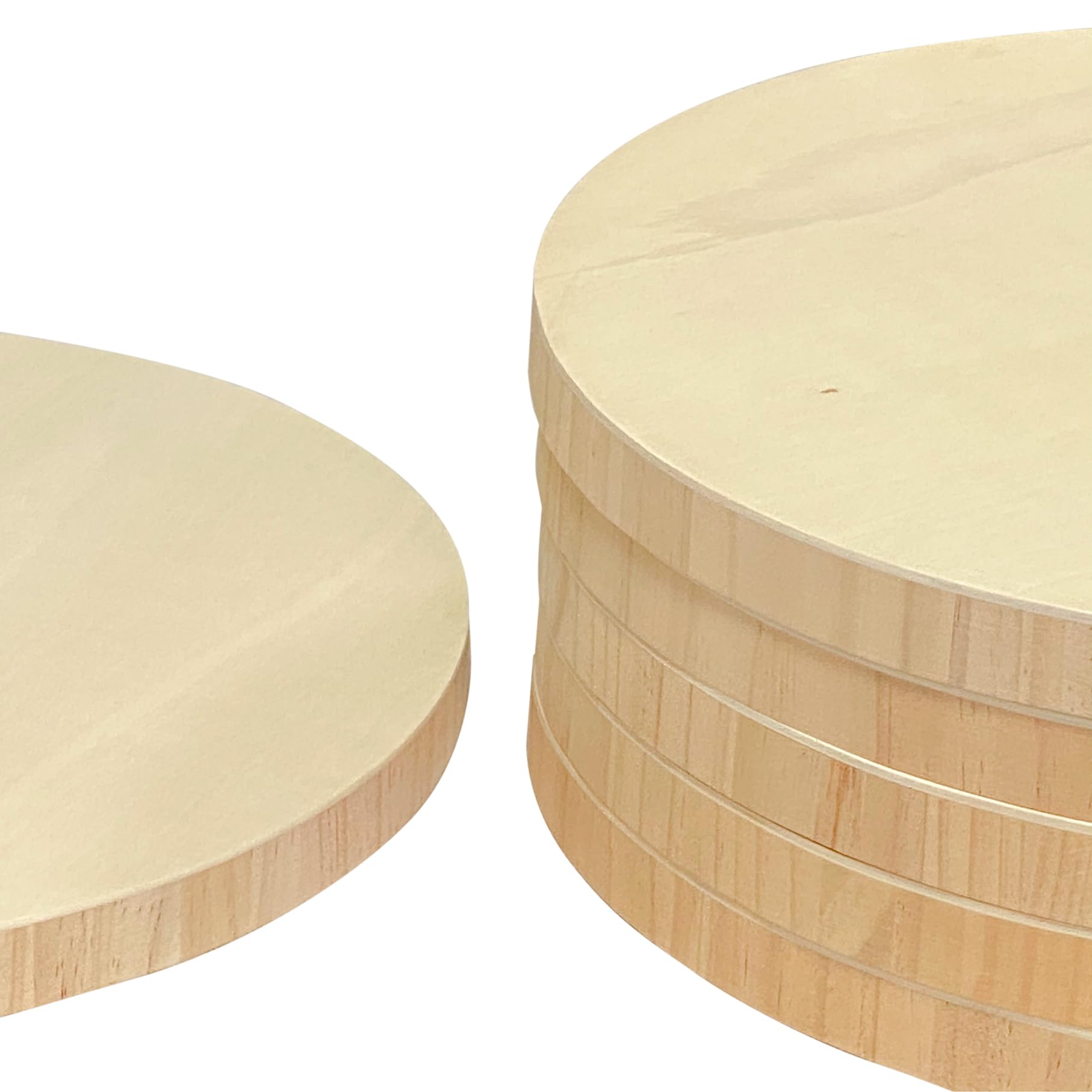 67 Pezzi Di Legno Balsa Non Trattati Per Fai Da Te, Rotondi, Quadrati E Rettangolari, 10 Misure, Con Corda, Per Pittura, Scrittura, Decorazioni, Lavoretti Bambini - 2