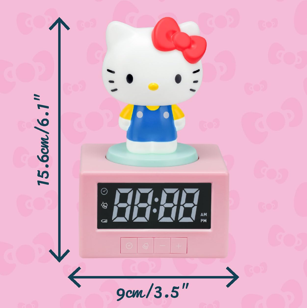Paladone Hello-Kitty-wekker, nachtlampje en muziek, digitaal, officieel Paladone Hello-Kitty-wekker, nachtlampje en muziek, digitaal, officieel