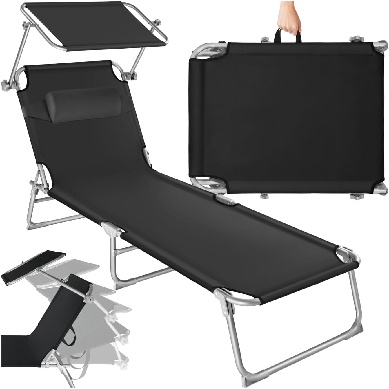 Chaise longue pliable