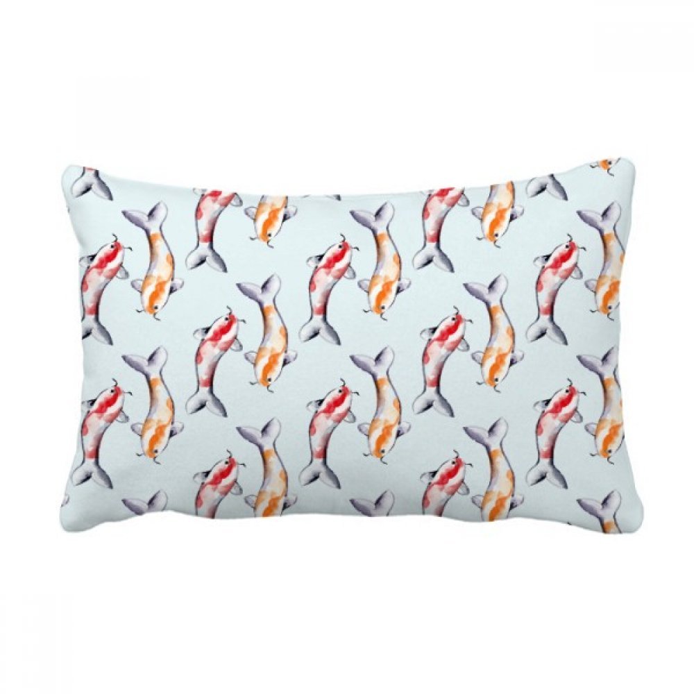 Coussin motif poisson chinois traditionnel, idée cadeau déco multicolor unique