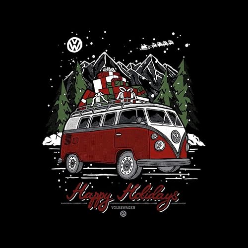 Vista 2 de Volkswagen Happy Holidays Christmas Camper - Camiseta para hombre