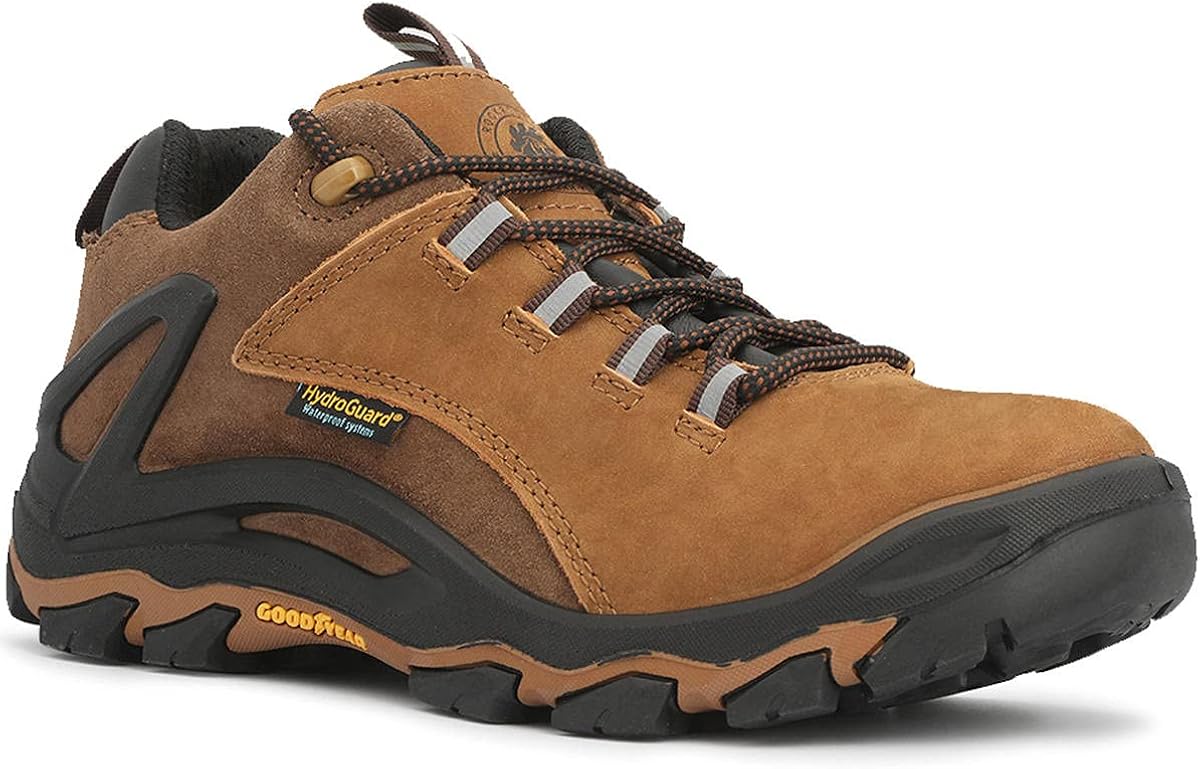 ROCKROOSTER Farland Waterproof Hiking Shoes for Men, 4" Non-Slip Outdoor Trekking Shoes, Anti-Fatigue, Comfortable (KS252 KS253)