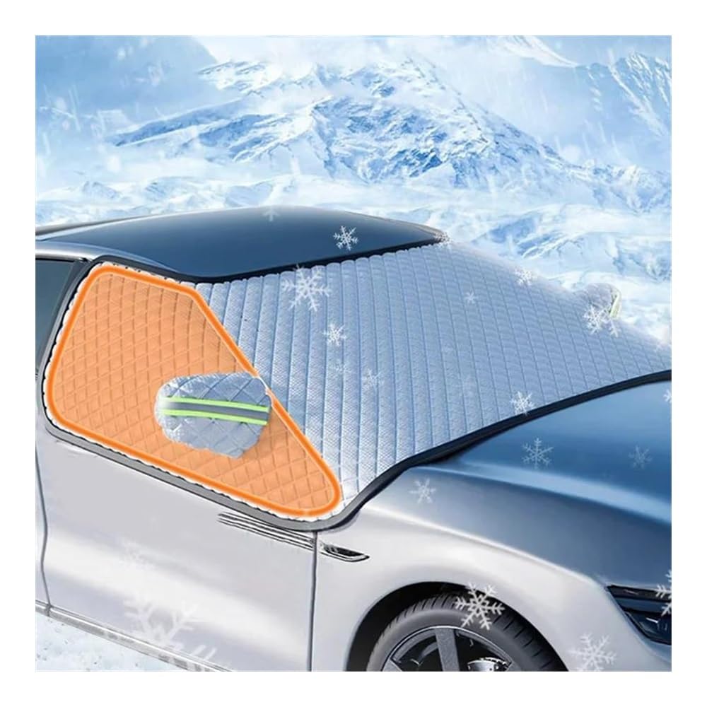 Cubierta Parabrisas Coche Cubierta De Parabrisas Delantero De Coche Parasol Para Automóvil Protector Solar Antihielo Impermeable Cubierta De Nieve Para Parabrisas De Coche Funda Parabrisas Invierno(BI