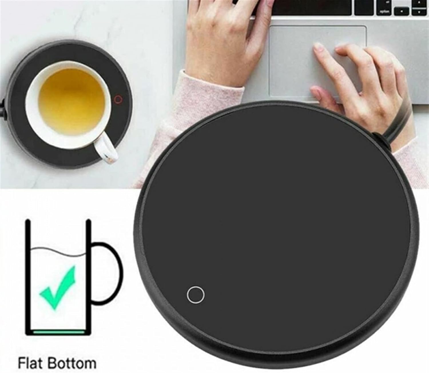 USB Coffee Cup Pad Metal Heating Coaster Office Constant Temperature Water Cup Warmer Heater Pad Heating Base Insulation Bas Heater