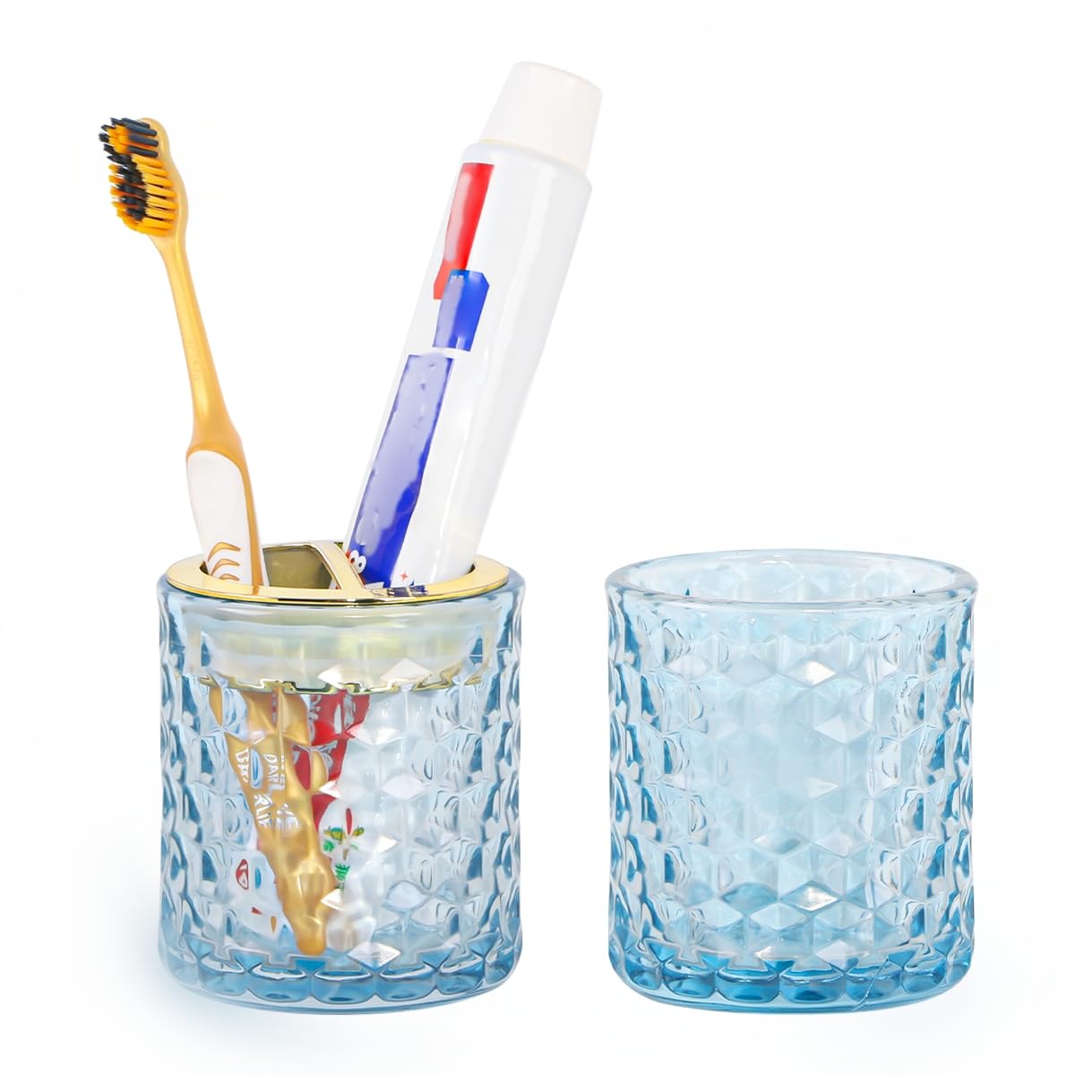 Porte-brosse à dents et dentifrice en verre pour embellir votre routine matinale