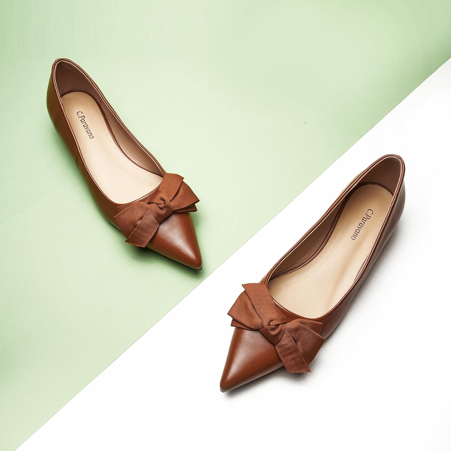 C.Paravano Women's Pointed Toe Ballet Flats - Image 3