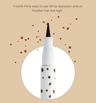 AKARY Freckle Pen Professional Lifelike Face Concealer Point Out Natural Waterproof Longlasting Soft Artificial Fine Makeup Freckle Pen Life Face Decoration (#01 Light Brown)