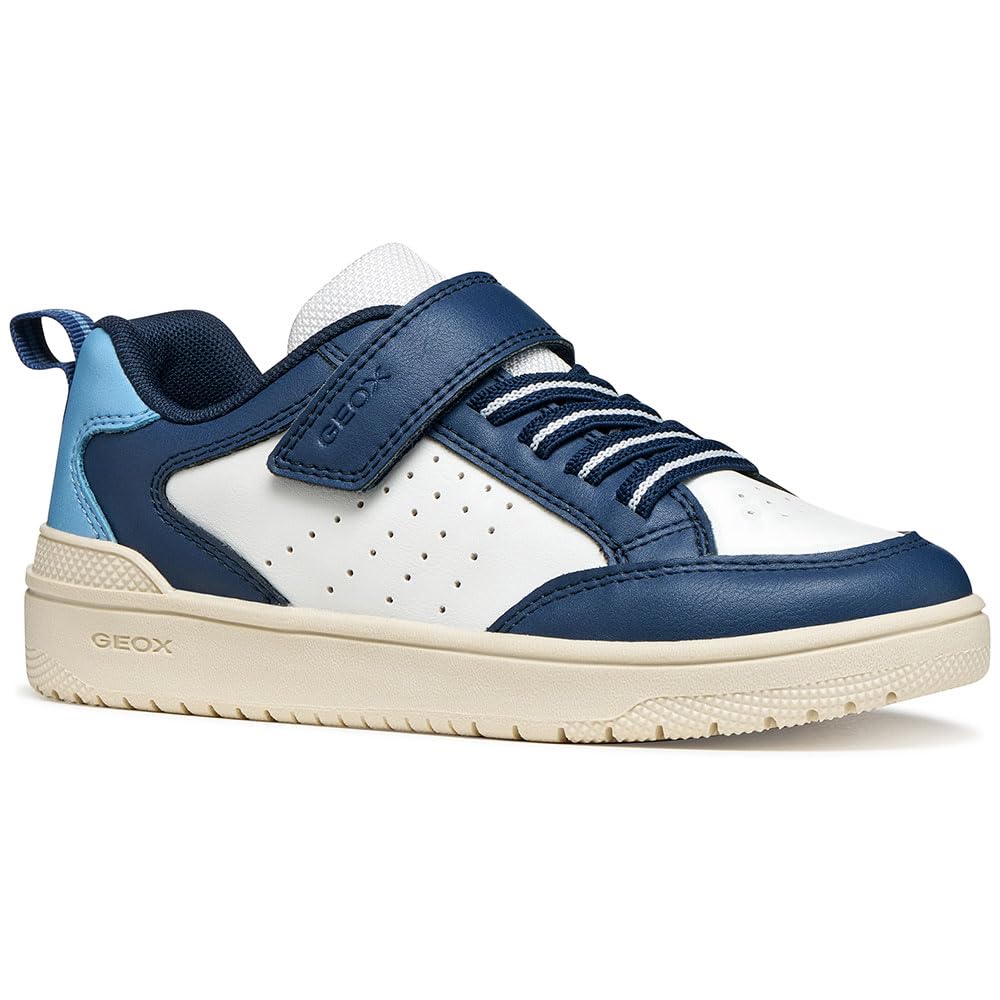 Geox J WASHIBA Boy A Trainers, White/Navy, 36 EU