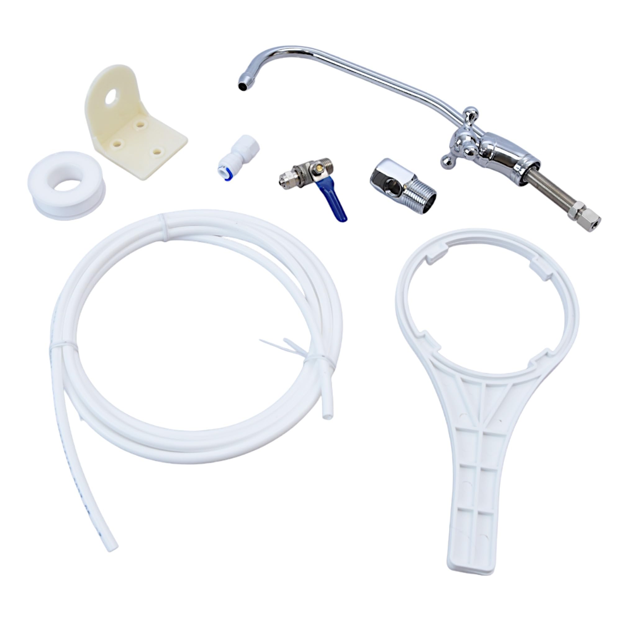 Purificador de agua de 5 etapas, filtro bajo fregadero filtración, sistema con grifo, accesorios de montaje de carbono activo, sedimentos