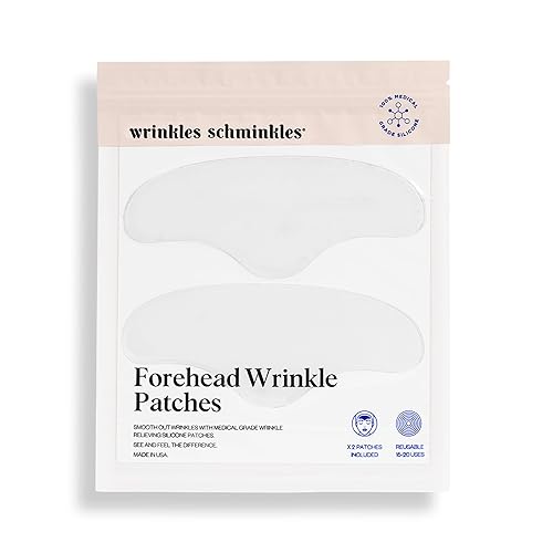 Miniatura 1 de Wrinkles Schminkles Parches antiarrugas para la frente, paquete de 2, almohadillas suavizantes de silicona hipoalergénicas reutilizables para