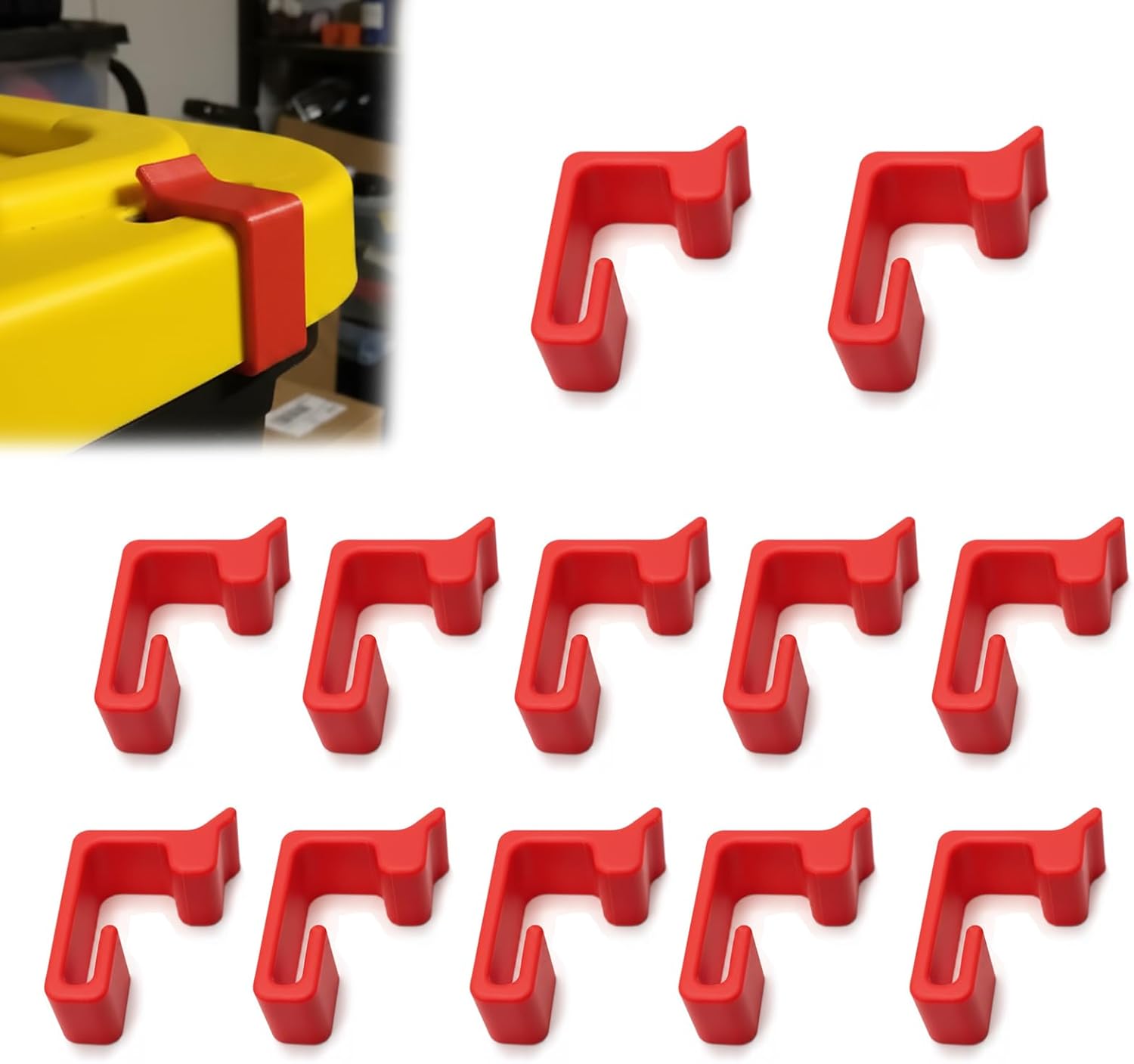 12 Pcs Lid Clips Compatible with HDX Storage Totes/Sterilite/Yellow Lid Storage Bins, Sizes Fits 17, 27, 40 gallons, Secure Locking Clips for Moving, Garage Storage, Truck Transport (Yellow)