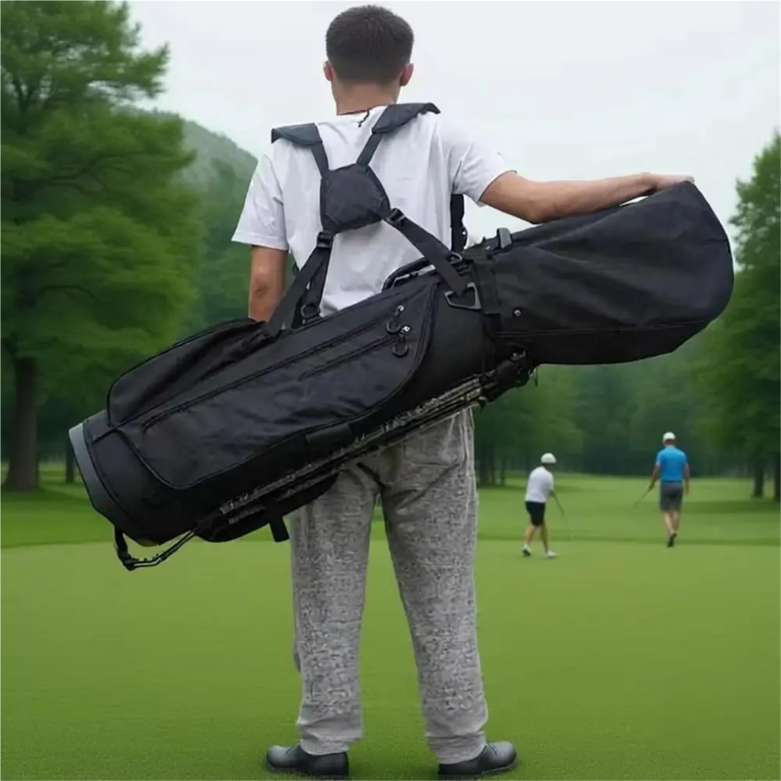 Funda para Bolsa De Golf Protector a Prueba de Polvo for la Lluvia del Palo Golf, Bolsa Impermeable, Funda con botón a presión Tela Oxford