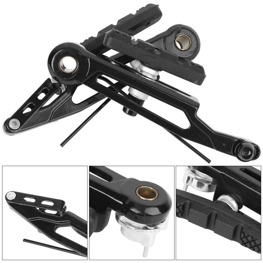 Bicicletta V Brake Folding- Una Coppia di Parti in Lega di Alluminio ad Alta Resistenza Pieghevole Nero Braccio Lungo V Freno Pinza Bici Pieghevole
