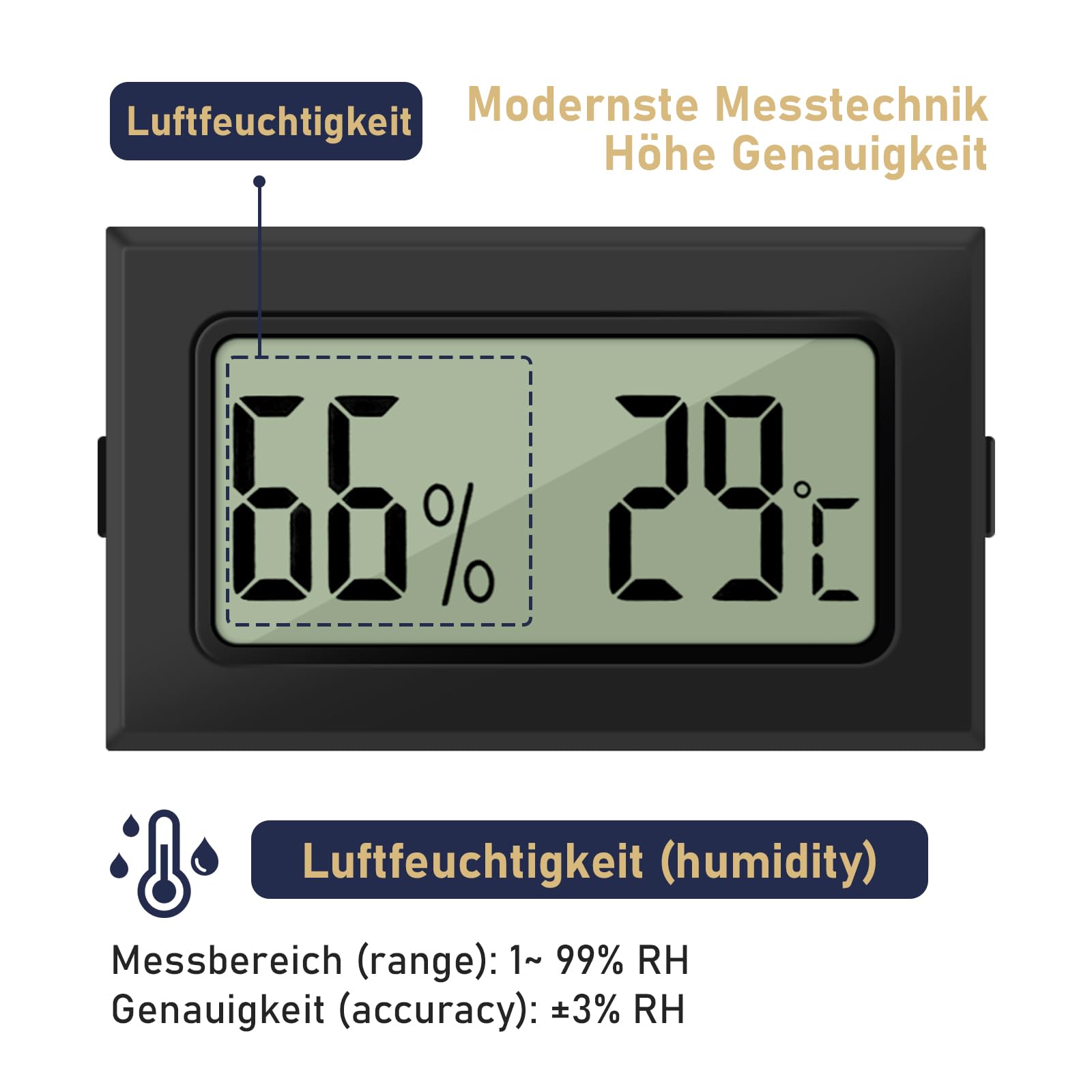 5 Termohigrómetros Digitales Miniatura – Medidor De Temperatura Y Humedad Para Interior, Invernadero O Casa