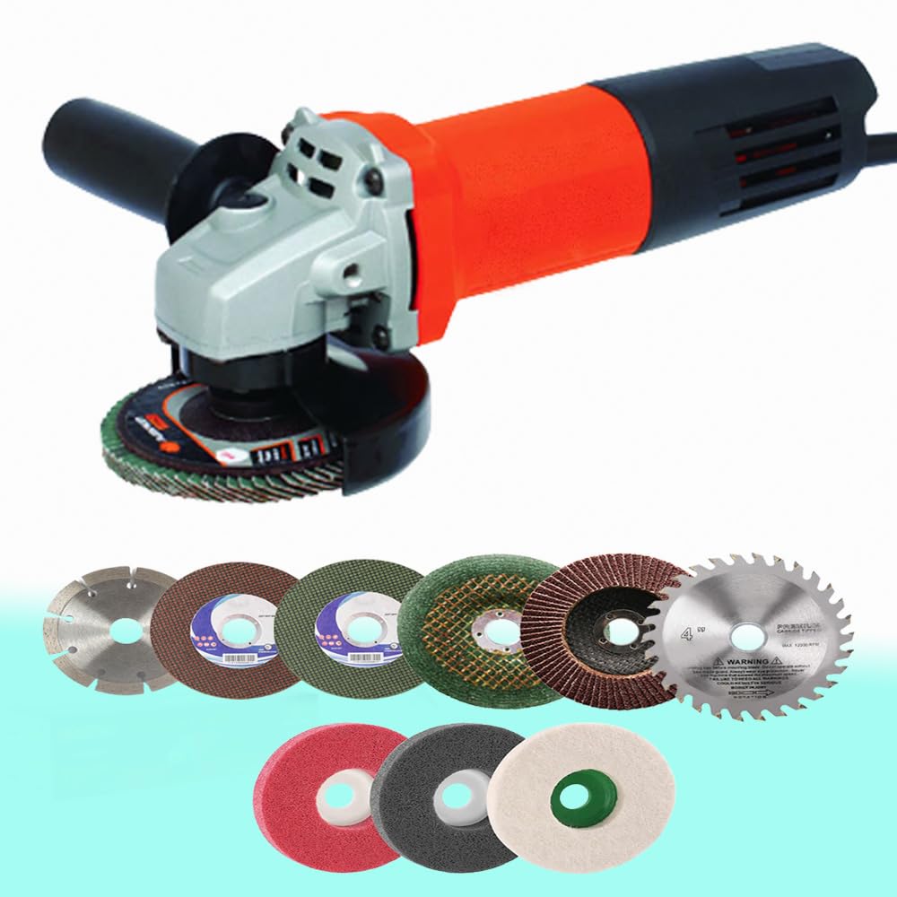MLD Handheld Mini Electric 100mm Angle Grinder machine With 9 Pieces Wheels/Disc for Cutting Wood/Metal/Brick/Marble AG9PD6 (4 Inch, 850W, 220V 50Hz, Color-Multi) (B0CFYLWF76) Amazon Price History, Amazon Price Tracker