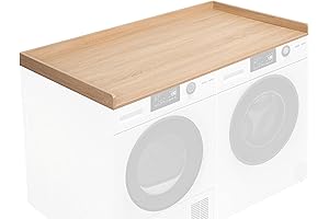 Washer Dryer 54 inch Countertop with Safety Ledge for Laundry Room Organization