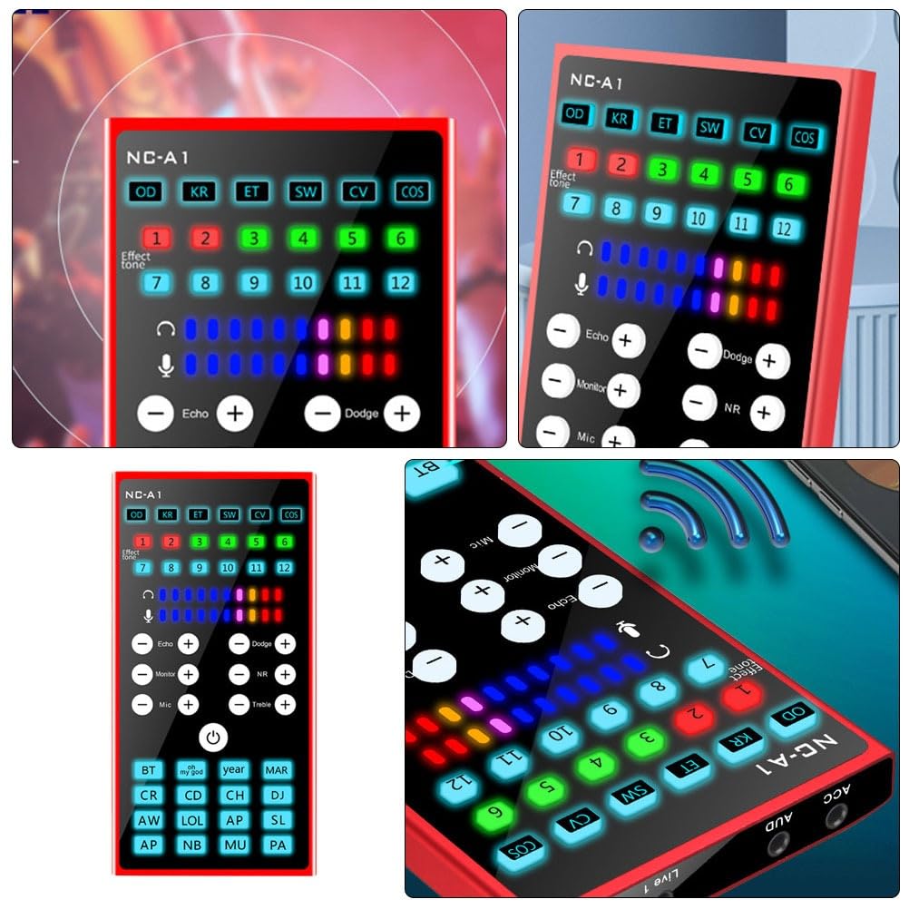 Mesa Mezclas DJ, Modulador Computadora Herramienta de cambio de voz Dispositivo Tarjetas de sonido Transmisión en vivo Mezclador de teléfono móvil