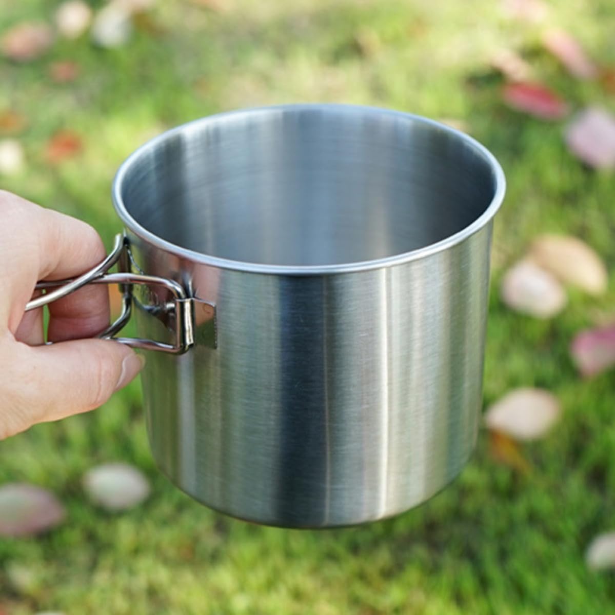 Juego de Tazas Plegables 700ml 2 Piezas de Acero Inoxidable