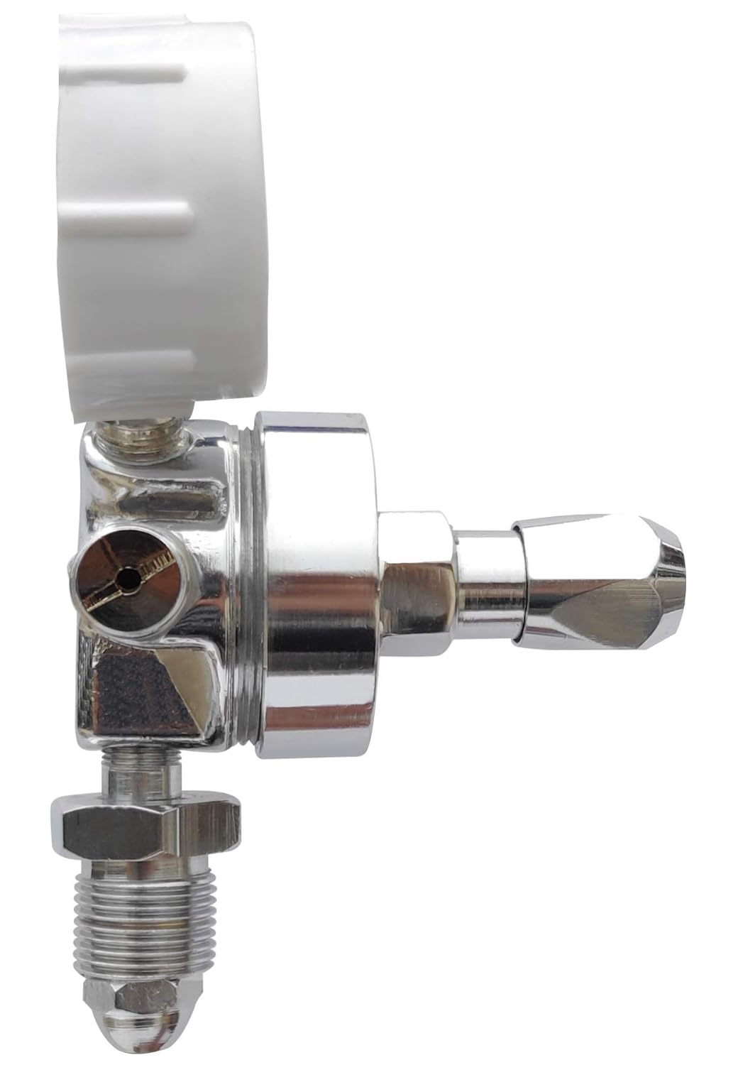 SEEMA® Single Stage Double Gauge Medical Oxygen Gas Pressure Regulator (Output Pressure Preset at 4 bar) (MOX) (For Hospital, Clinic, Home Use) | Silver Colour | 1 Unit SEEMA® Single Stage Double Gauge Medical Oxygen Gas Pressure Regulator (Output Pressure Preset at 4 bar) (MOX) (For Hospital, Clinic, Home Use) | Silver Colour | 1 Unit