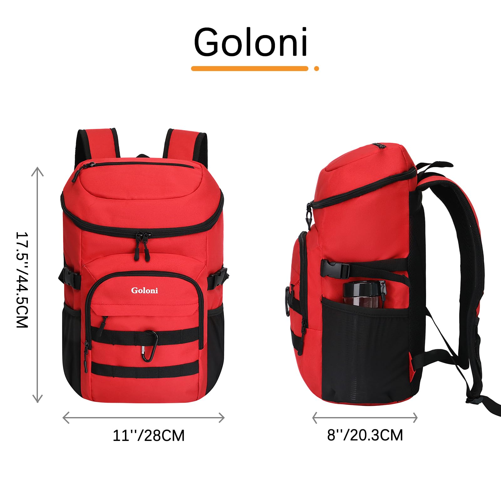 UPGRADE Kühlrucksack 24 Dosen - Leichter isolierter Rucksackkühler, auslaufsicher & 18 Stunden Eisspeicherung für Strand, Camping, Wandern (Männer, Frauen, Familie)