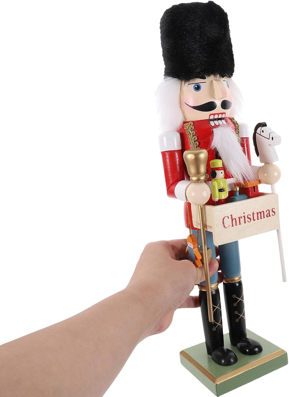 Nutcracker Soldier Figurine Christmas Nutcracker Ornament Decor for Table and Shelf Festive Christmas Decoration