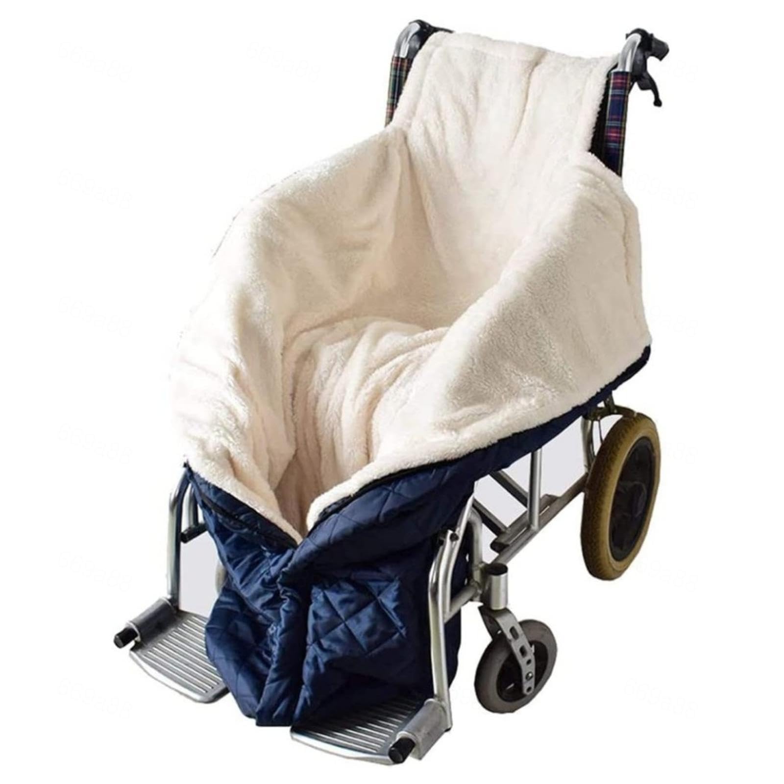 Manta acogedora para Silla de Ruedas, Lavable a máquina, con Cremallera y vellosidades, Fundas para sillas de Ruedas manuales y eléctricas, Manta para el Regazo.