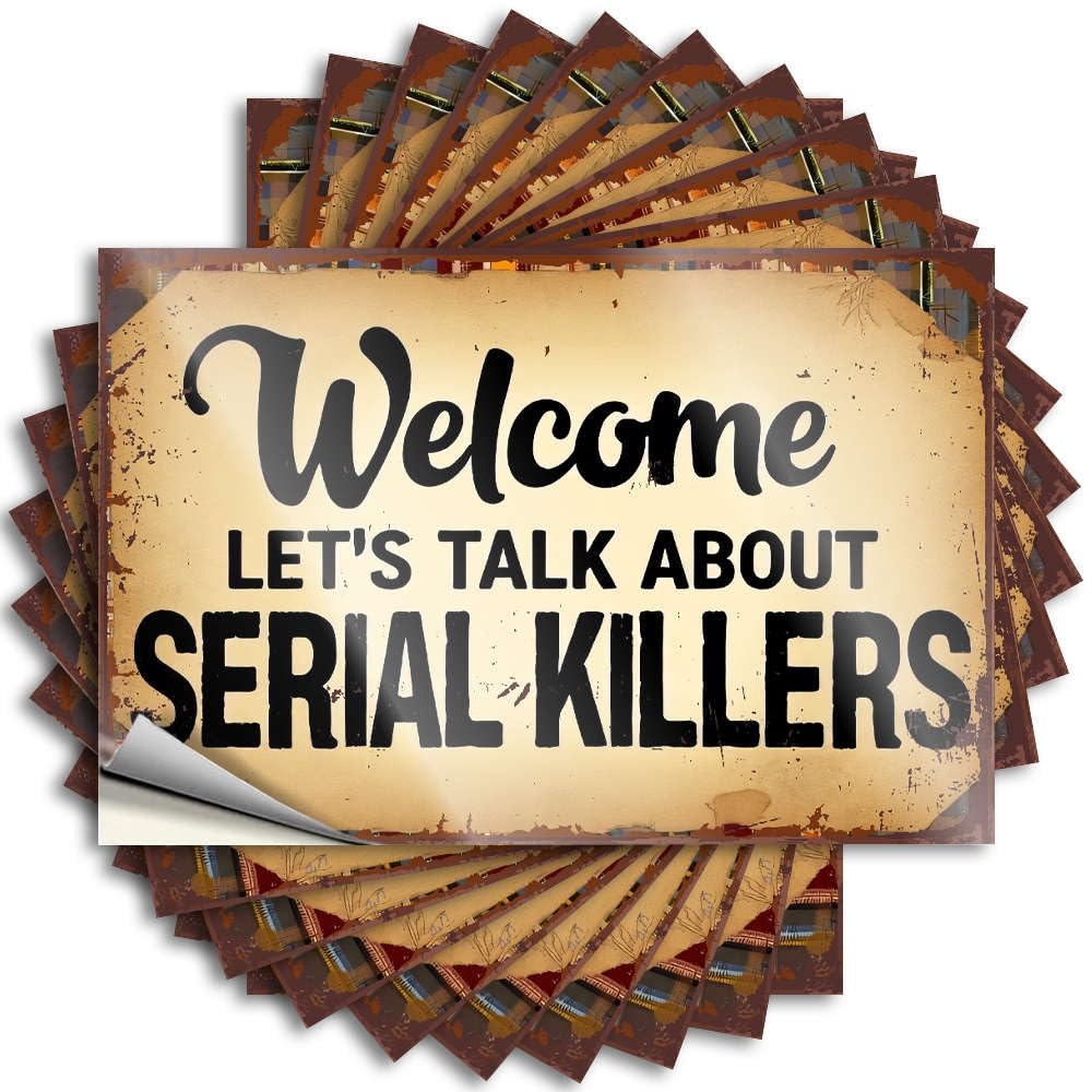 Welcome to Serial Killers Discussion! Wall Aesthetic - Mens Decals Self Adhesive Sticker(8X12CM)