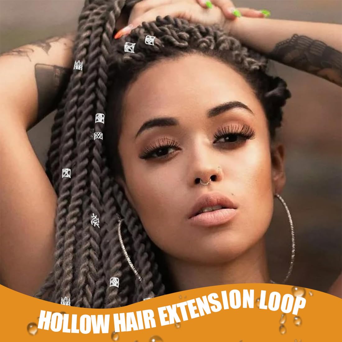 Dreadlocks joyas, 40 piezas de accesorios para el pelo para trenzas, puños de metal ajustables, joyas para el cabello, clips en espiral para rastas para hombres, mujeres, niñas y niños (40 unidades)