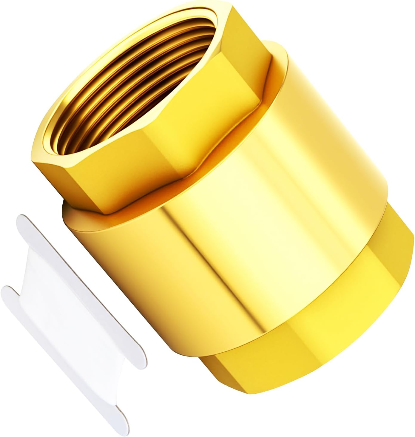 1Pcs 1-1/4" Female Thread Check Valve, Brass One Way Check Valves for Air Pipeline Applications
