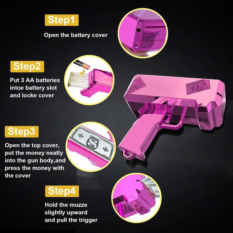 Miniatura 6 de Make it Rain Gold Gun for Movies That Look Real,Handheld Spary Gun for Game Movies Party Supplies