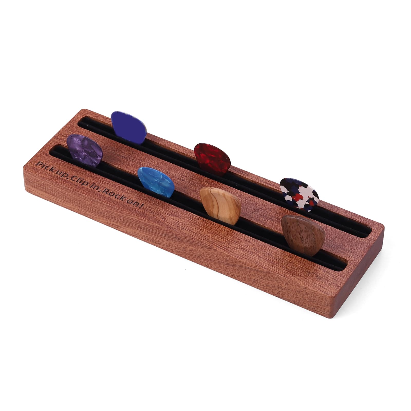 Piceioep Nonslip Guitar Pick Organizers Replacement Wood Guitar Pick Display Holder Clip Musical Instrument Accessories Enduring for Musician