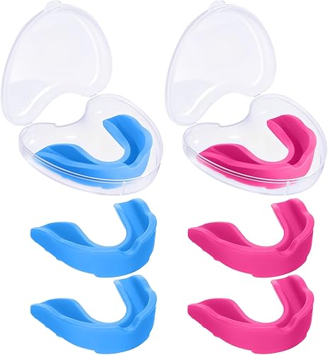 Miniatura 7 de BBTO 6 protectores bucales para niños y jóvenes, para deportes, niños y niñas, con funda, protector bucal para lucha libre, boxeo, baloncesto