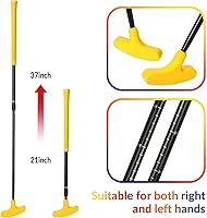 Vista 3 de Hiboom Paquete de 4 Putters de Golf para Hombres y Mujeres Putter de Mini Golf de Dos Vías con 4 Pelotas Longitud Ajustable Putter para Niños a