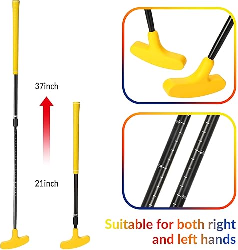 Miniatura 3 de Hiboom Putters de golf para hombres y mujeres, putter de golf de dos vías con 4 pelotas de golf, longitud ajustable, para niños, a granel para