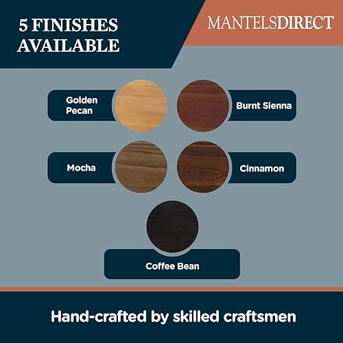 Miniatura 5 de MANTELSDIRECT Dakota - Estante flotante de madera de pino para chimenea, color grano de café, 60 pulgadas, hermoso estante rústico de madera,